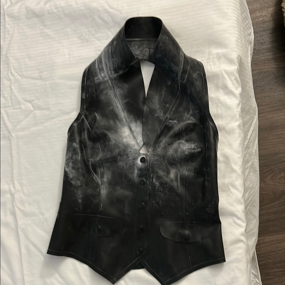 Black Latex Vest
